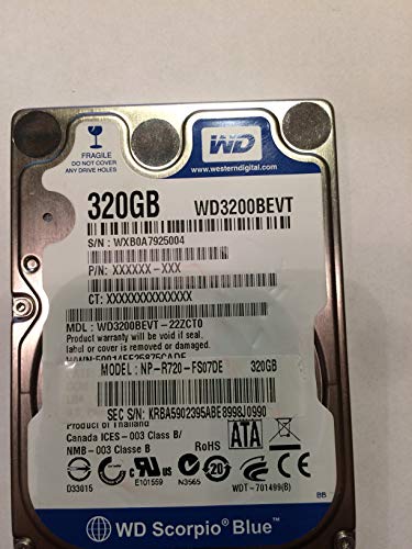 WESTERN DIGITAL 2.5インチ内蔵HDD Serial-ATA 5400rpm 320GB 8MB WD3200BE(中古品)