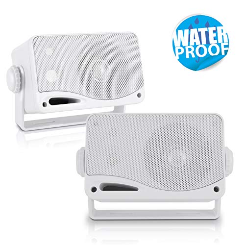 Pyle PLMR24 200W 3.5 inch 3-Way Weather Proof Marine Mini Box Speaker (中古品)