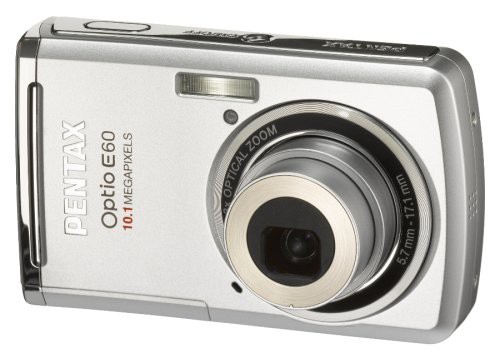 PENTAX デジタルカメラ Optio (オプティオ) E60 シルバー 1010万画素 光学3(中古品)