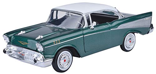 Motormax 1:24　ダイキャスト1957シェビーベルエア - 色は変わる場合があり(中古品)