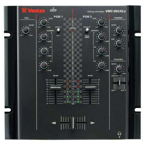 Vestax DJミキサー VMC-002XLu TUB オーディオインターフェイス内蔵 3バン (中古品)の通販は