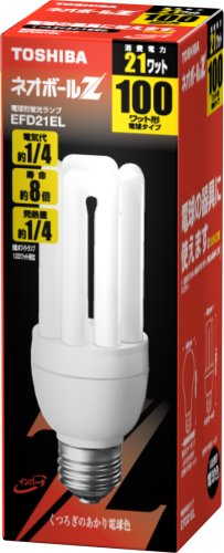 TOSHIBA ネオボールZ 電球形蛍光ランプ 電球100Wタイプ 電球色 EFD21EL（中古品）の通販は 5,996円