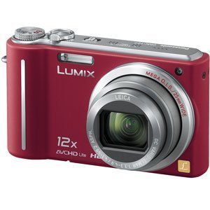 パナソニック デジタルカメラ LUMIX1010万画素 光学12倍ズーム(レッド)DMCT(中古品)