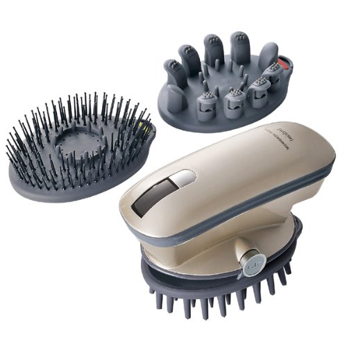 TWINBIRD 頭皮洗浄ブラシ モミダッシュFLEX シャンパンゴールド SH-2798G(中古品)