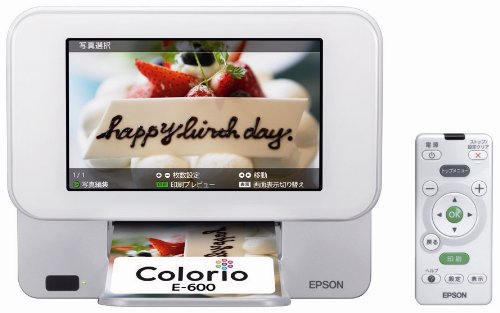EPSON Colorio me コンパクトプリンター E-600 7.0型TFTカラー液晶 デジタ (中古品)