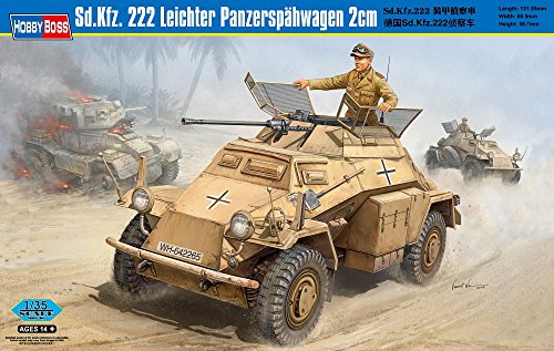 ホビーボス 1/35 ファイティングヴィークルSd.Kfz.222 装甲偵察車 プラモデ(中古品)