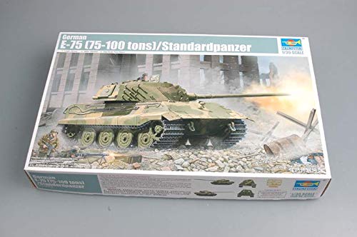 トランペッター 1/35 ドイツ軍 E-75重戦車 “ティーガーIIC型 プラモデル(中古品)
