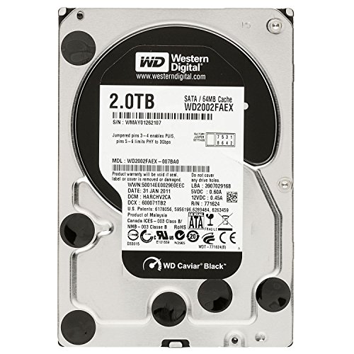 Western Digital WD2002FAEX 2TB 7200rpm SerialATA 6Gb/s 64MB 3.5インチ (中古品)