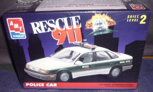 #6417 AMT/Ertl Rescue 911 Police Car 1/25 Scale Plastic Model Kit by A(中古品)
