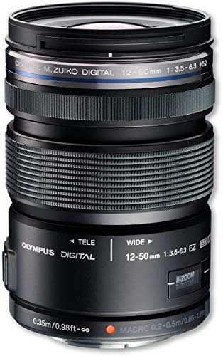 OLYMPUS ED12-50mmF3.5-6.3 EZ BLK 標準ズームレンズ 防塵防滴 ブラック(中古品)