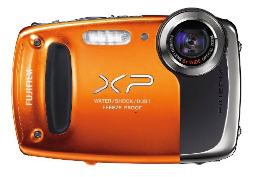 FUJIFILM デジタルカメラ FinePix XP50 防水 光学5倍 オレンジ F FX-XP50OR(中古品)