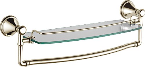 Delta Faucet 79710 PN Cassidy 46cm Glass Shelf with Bar Polished Nicke(中古品)