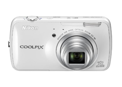 Nikon デジタルカメラ COOLPIX S800c Android搭載 光学10倍ズーム ホワイト(中古品)