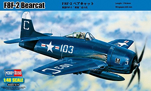 ホビーボス 1/48 エアクラフトシリーズ F8F-2 ベアキャット プラモデル(中古品)