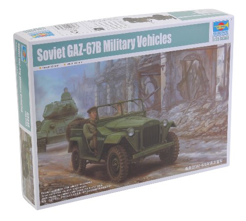 トランペッター 1/35 ソビエト軍 GAZ-67B 4輪駆動車 02346 プラモデル(中古品)
