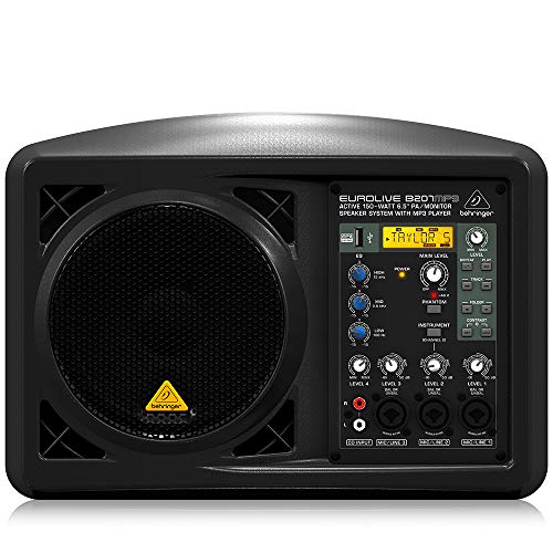 ベリンガー ポータブルPA ミキサー スピーカー アンプ 150ワット MP3プレイ(中古品)