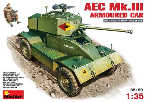ミニアート 1/35 AEC Mk.3装甲車 プラモデル(中古品)