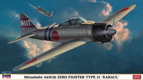 ハセガワ 1/48 三菱 A6M2b 零式艦上戦闘機 21型 ラバウル(中古品)