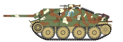 サイバーホビー 1/35 WW.II ドイツ軍 駆逐戦車 ヘッツァー 中期生産型 w/武(中古品)