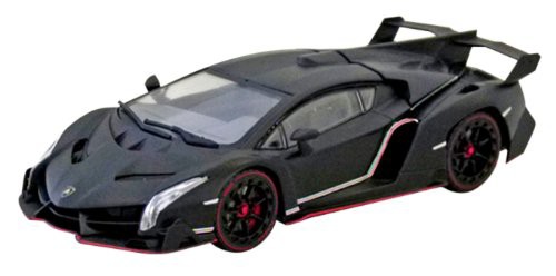 京商オリジナル 1/43 Lamborghini Veneno (マットブラック/レッドライン) (中古品)