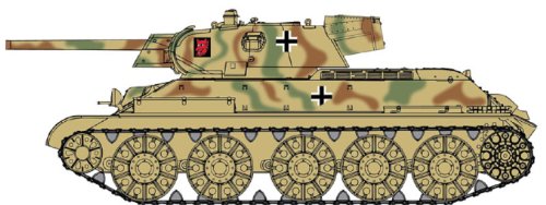 プラッツ 1/35 第二次世界大戦 ドイツ軍 鹵獲戦車 T-34 747 (R)STZ Mod. 19(中古品)