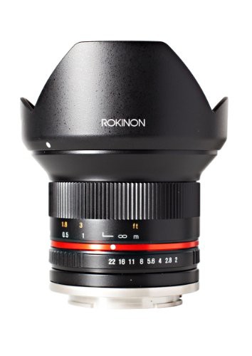 Rokinon 12mm F2.0 NCS CS Ultra Wide Angle Lens Sony E-Mount (NEX) (Bla(中古品)