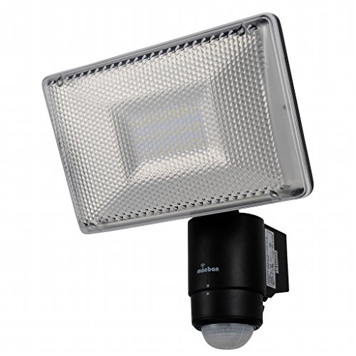 オーム電機 LEDセンサーライト(1200lm/コンセント式) LS-A1134B-K ブラック（中古品）