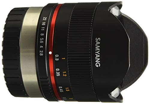 SAMYANG 単焦点魚眼レンズ 8mm F2.8 II ブラック フジフイルム X用 APS-C用(中古品)