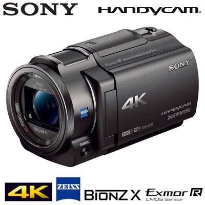 SONY 4Kビデオカメラ Handycam FDR-AX30 ブラック 光学10倍 FDR-AX30-B(中古品)