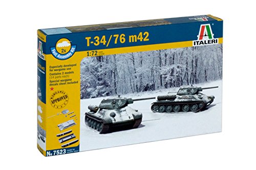 イタレリ 1/72 WW.II ソビエト軍 T34 / 76 m42 (2輌セット) プラモデル IT7(中古品)