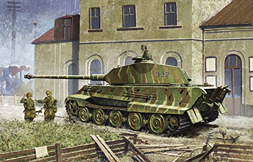 プラッツ 1/35 第二次世界大戦 ドイツ軍 キングタイガー ポルシェ砲塔 w/ツ(中古品)