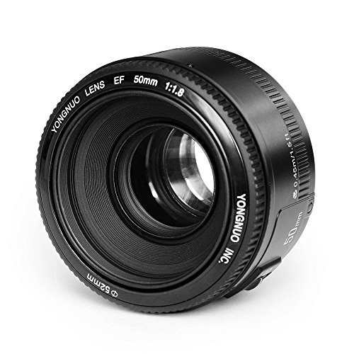 Yongnuo yn50mm f / 1.8 ンズLarge絞りAFレンズでブラックfor Canon EOS Re(中古品)