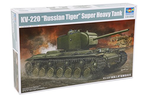 トランペッター 1/35 KV-220重戦車 ロシアン タイガー 05553 プラモデル(中古品)