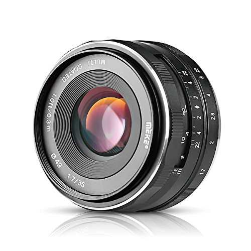 Meike MK-E-35-1.7 35mm F1.7 大口径 マニュアルフォーカス 単焦点 APS-C S(中古品)