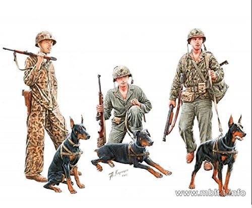 DOGS IN SERVICE IN THE US MARINE CORPS, 3 FIGURES + 3 DOGS 1/35 MASTER(中古品)の通販は