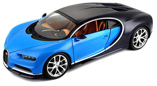 Burago 1/18 Scale 18-11040R - Bugatti Chiron - Blue & Black(中古品)