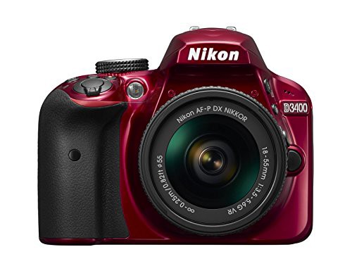 Nikon デジタル一眼レフカメラ D3400 AF-P 18-55 VR レンズキット レッド D(中古品)