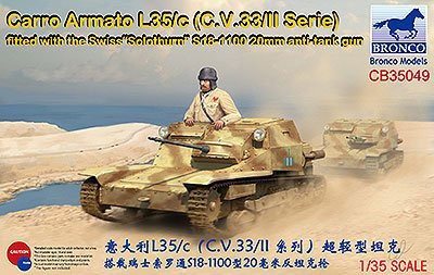 ブロンコモデル 1/35 イタリア L35/c 対戦車型カーロベローチェ 20mm機関砲(中古品)の通販は