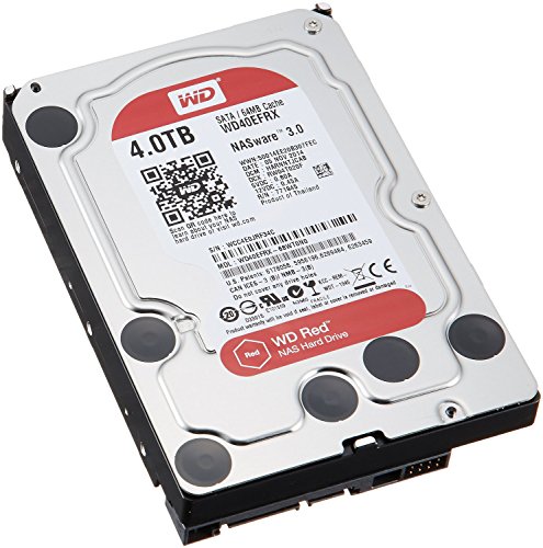WD HDD 内蔵ハードディスク 3.5インチ 4TB WD Red NAS用 WD40EFRX-RT2 5400(中古品)