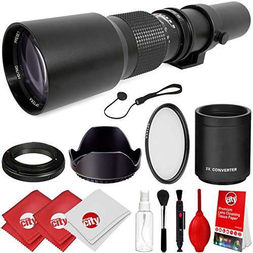 Opteka 500mm / 1000mm F / 8手動望遠レンズfor Olympus om-d E - m1、E - (中古品)