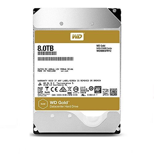 WD HDD 内蔵ハードディスク 3.5インチ 8TB WD Gold WD8003FRYZ SATA3.0 720(中古品)