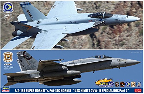ハセガワ 1/72 アメリカ海軍 F/A-18E スーパーホーネット&amp;F/A-18C ホーネッ(中古品)