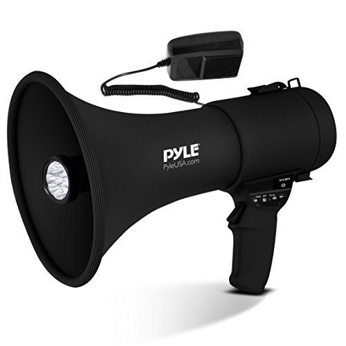 PyleポータブルコンパクトPAメガホンスピーカーサイレンアラーム&amp;ボリュー (中古品)