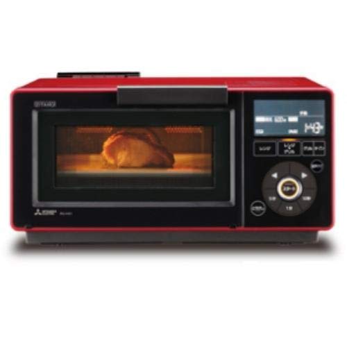 三菱 13L レンジグリル オーブンレンジ ジタング RG-HS1-R レッド(中古品)