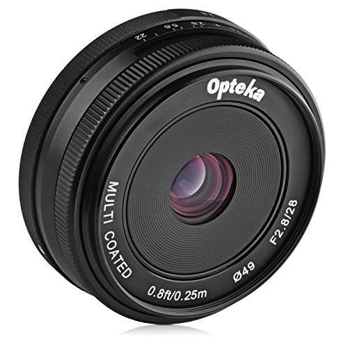 Opteka 28mm f / 2.8手動フォーカスプライムHD MCレンズfor Fuji Xマウント(中古品)