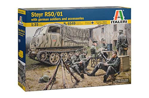 イタレリ 1/35 ドイツ軍 シュタイヤー RSO/01 ドイツ軍兵士7体付き プラモ (中古品)
