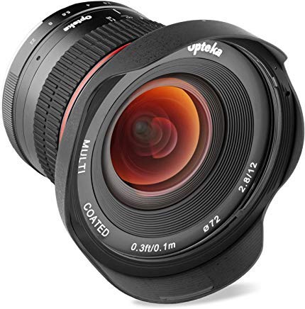 Opteka 12mm F / 2.8手動フォーカスHD MC Wide Angle Lens for Canon EF - (中古品)