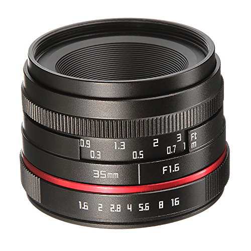 Hersmay 35mm F/1.6 マニュアルフォーカスMFレンズ 富士フイルムFXマウント(中古品)