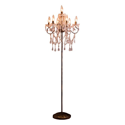 LED電球対応　フロアランプ 【クリスティ Christy】　7灯 　E12/水雷型 (ダ（中古品）