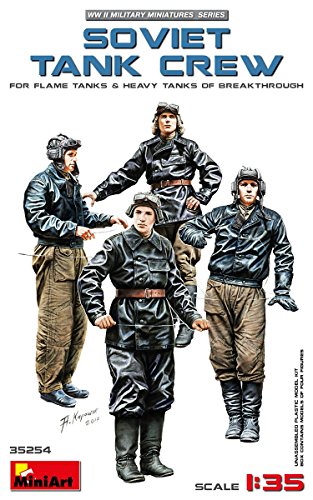 ミニアート 1/35 ソビエト軍 戦車兵 4体入 (火炎放射戦車/重戦車搭乗員) プ(中古品)